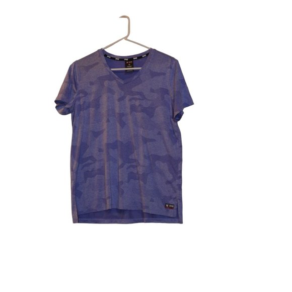 TAPOUT Athletic Purple Soft Silky Fabric V-neck Short Sleeves Women Tee M - Picture 2 of 6